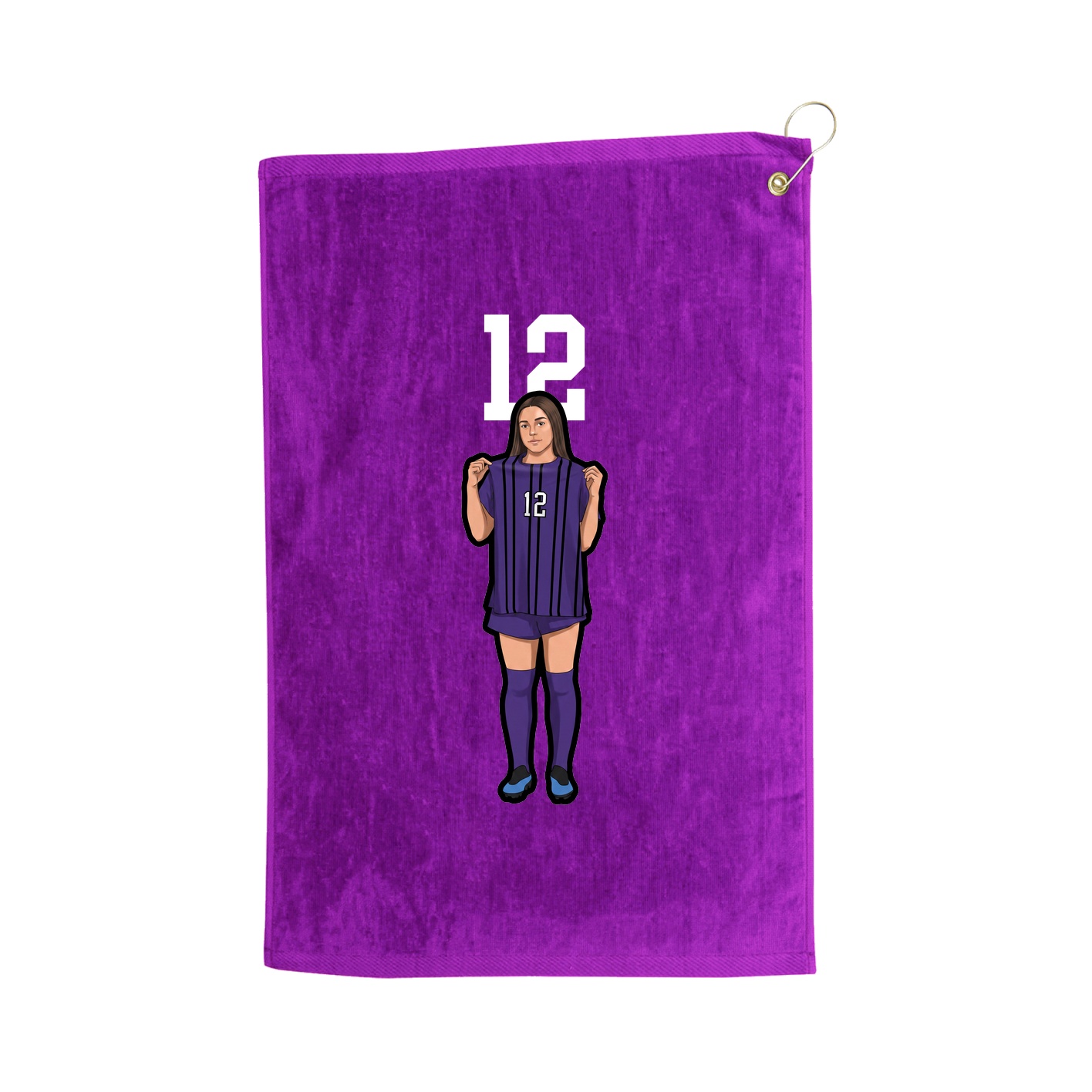 Golf Towel — Number Top in Purple
