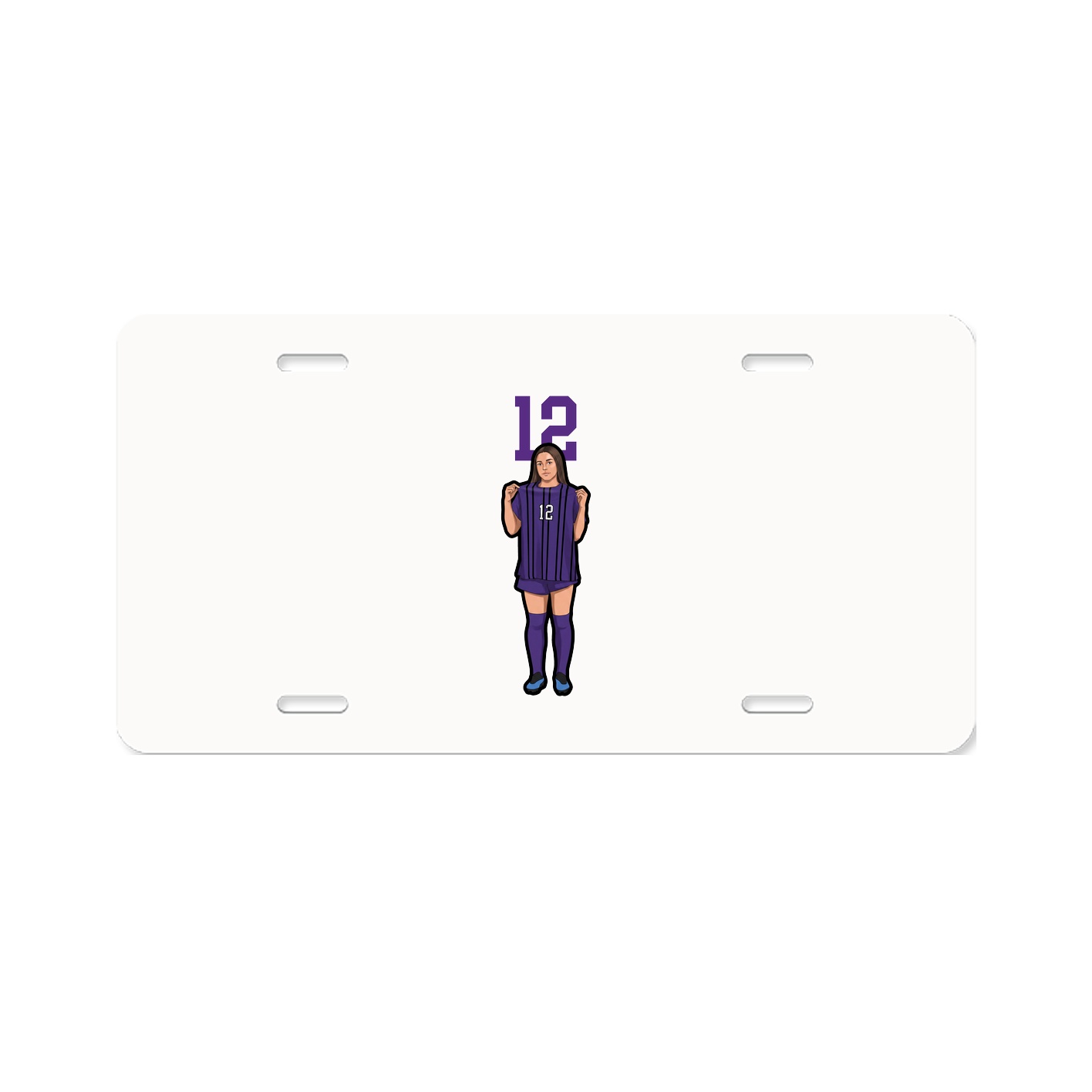 License Plate — Number Top in Classic