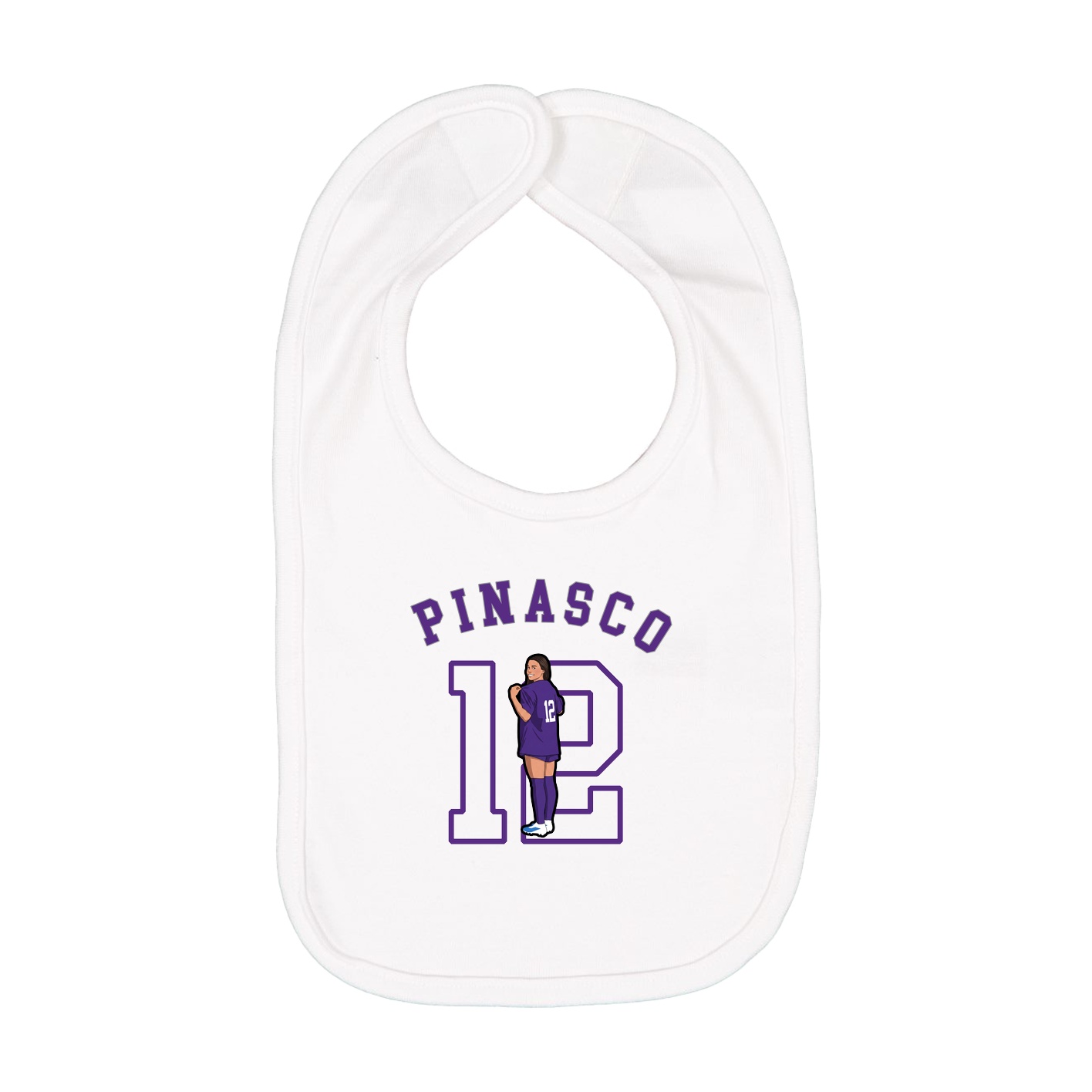 Infant Bib — Shirsey Arch in White