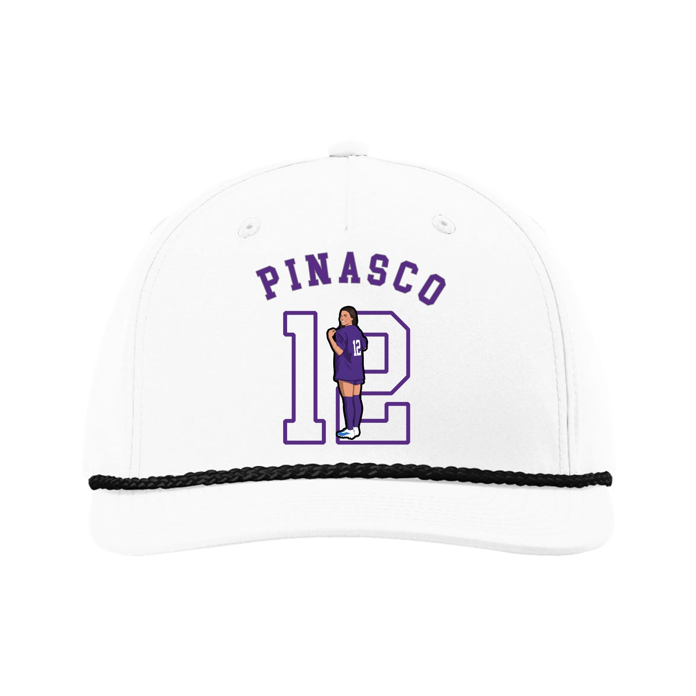 Five-Panel Classic Rope Cap — Shirsey Arch in White