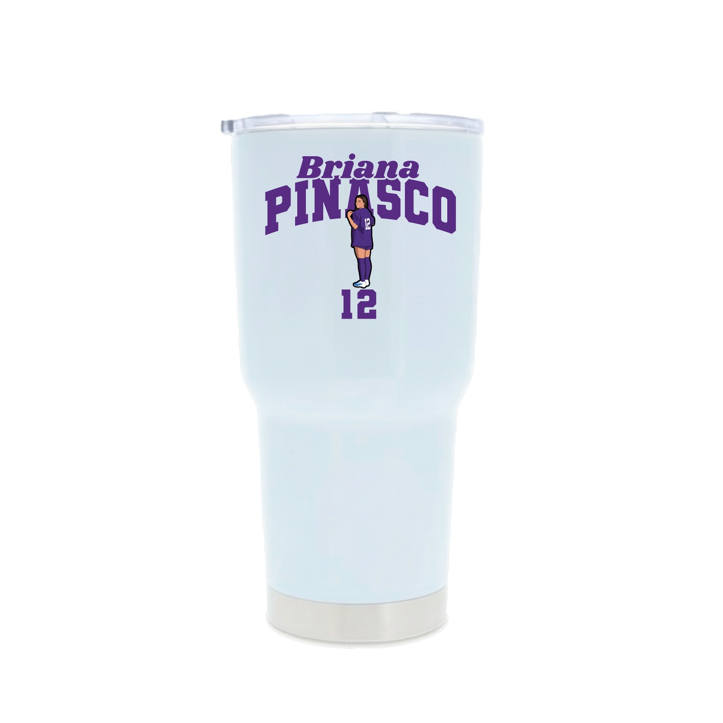 30oz Stainless Steel Tumbler — Signature Arch in White