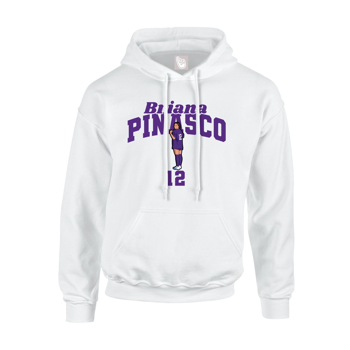 Hoodie — Signature Arch in White