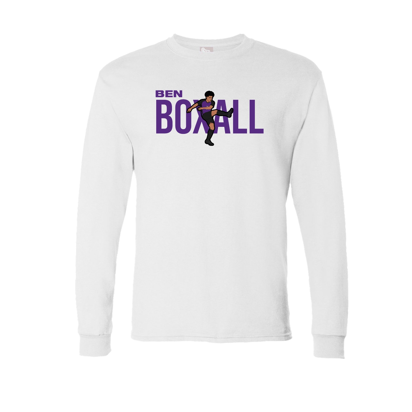 Long Sleeve Tee — Player Name in White