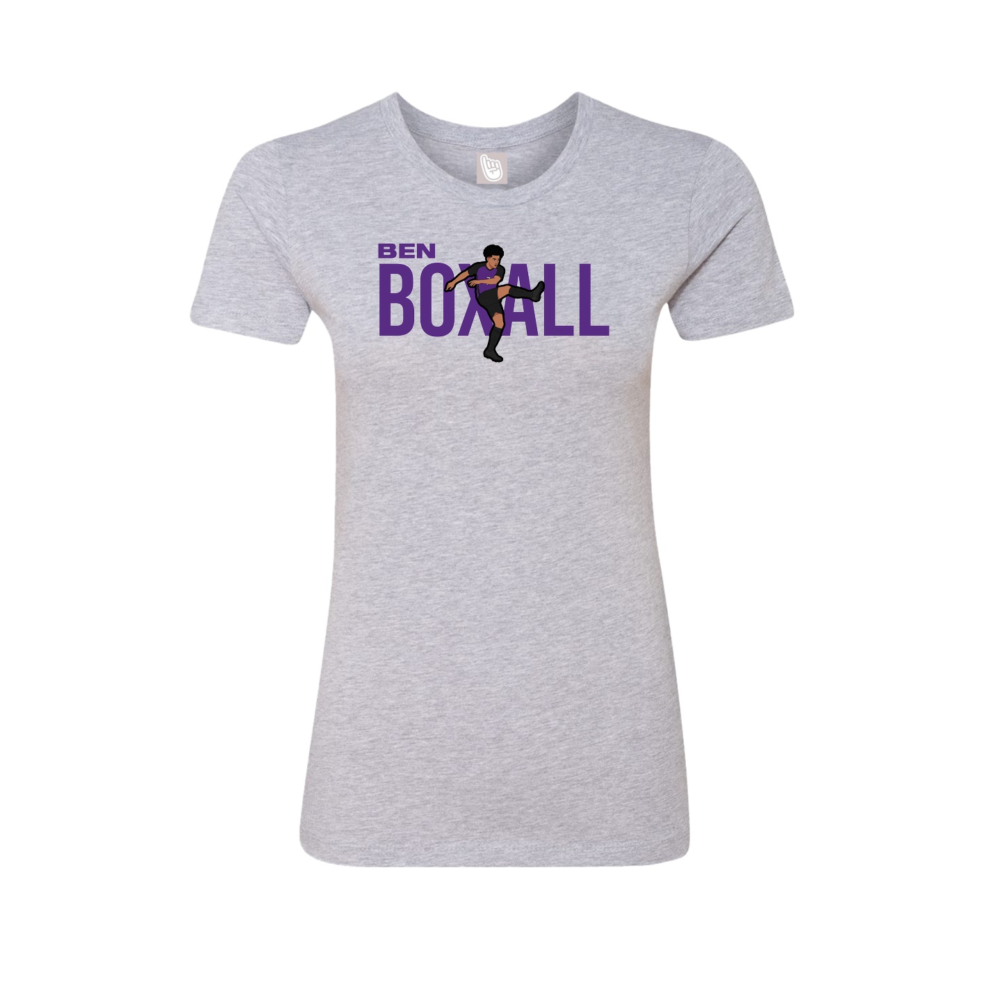 Fitted Women's Tee — Player Name in Grey
