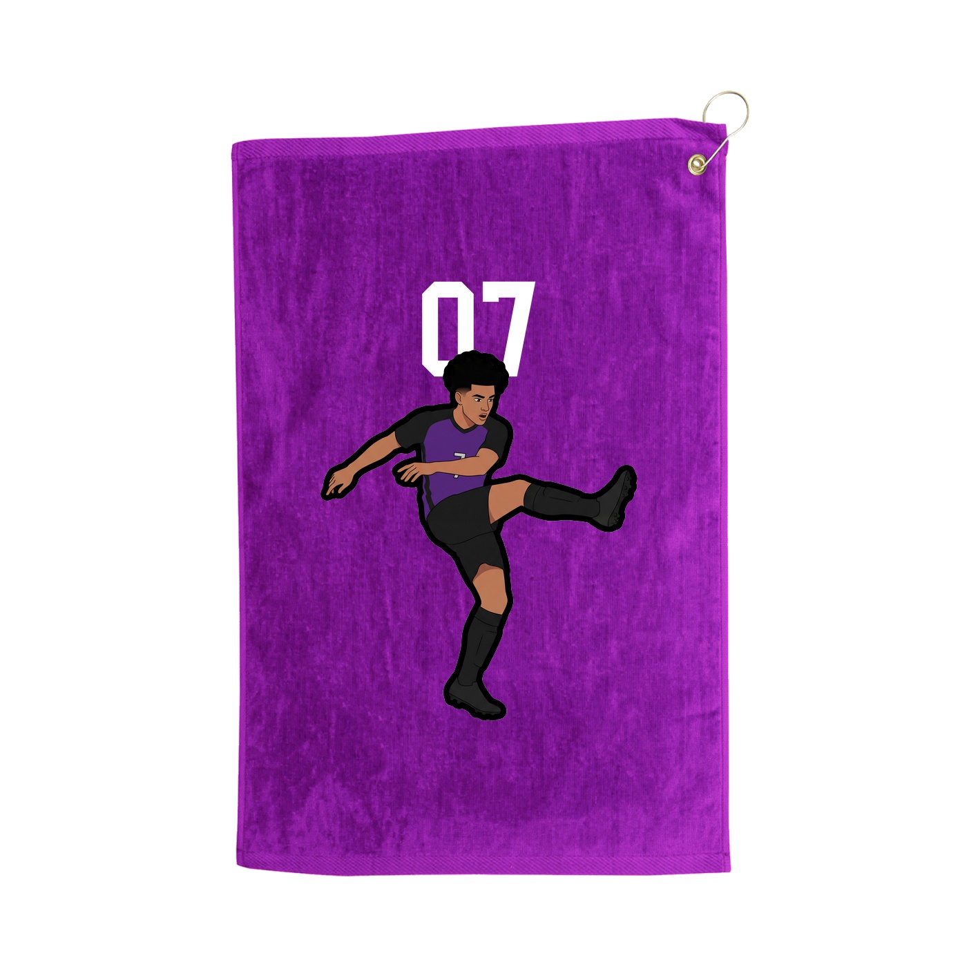 Golf Towel — Number Top in Purple