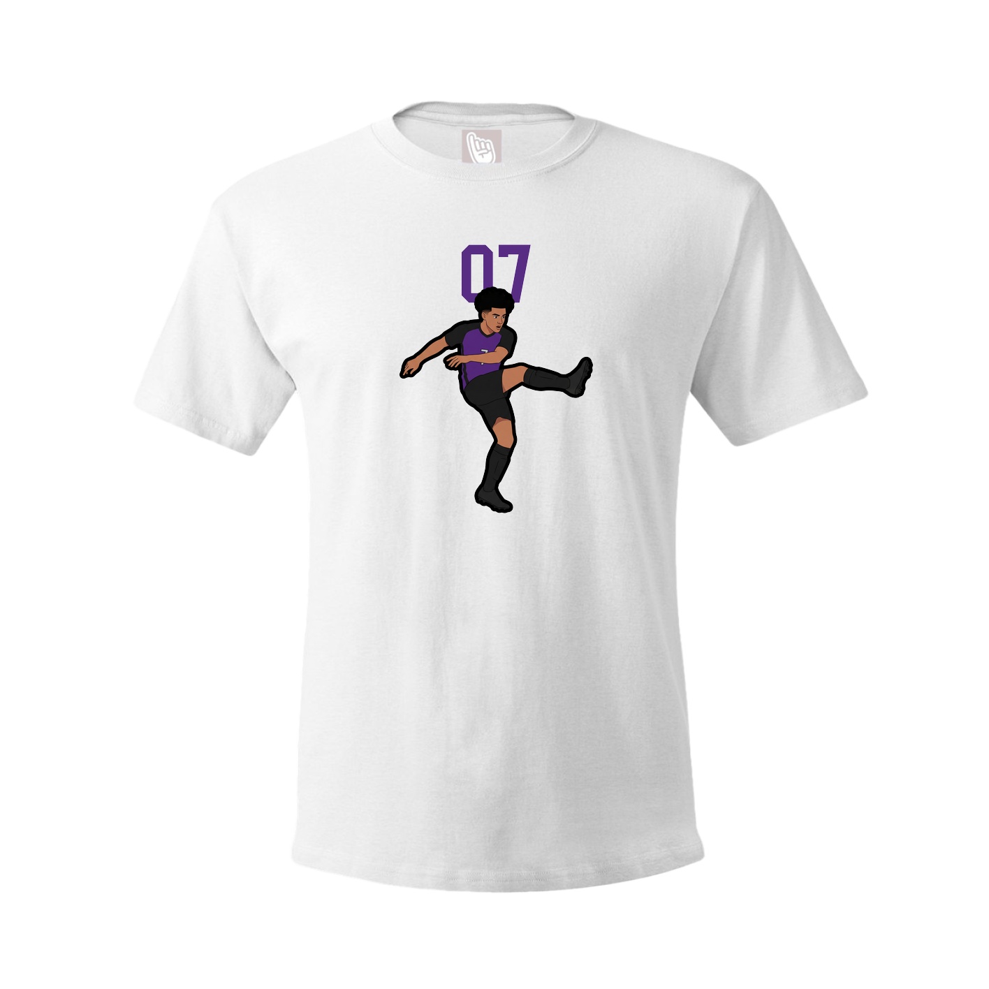 Youth Tee — Number Top in White