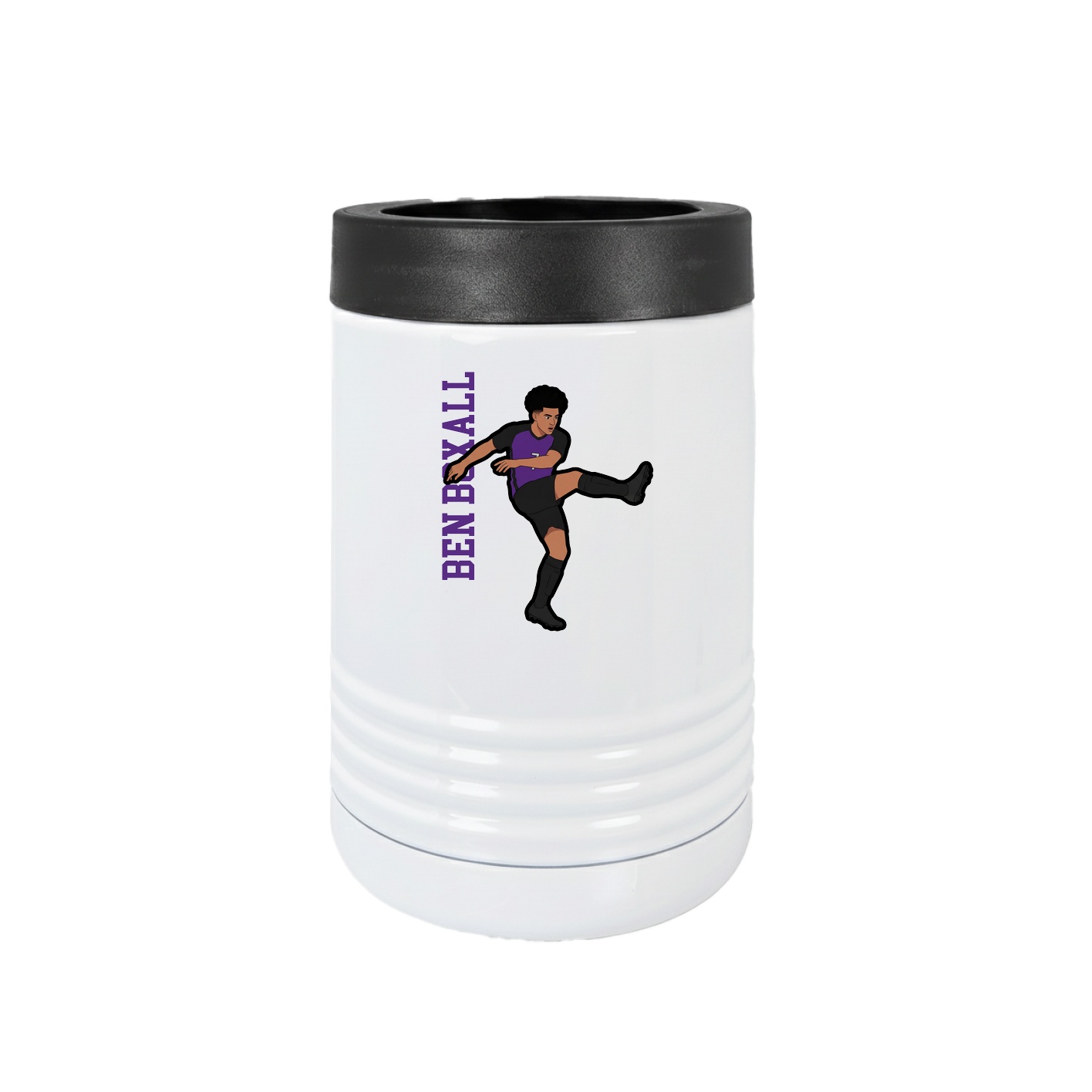 Beverage Holder — Name Vertical in White