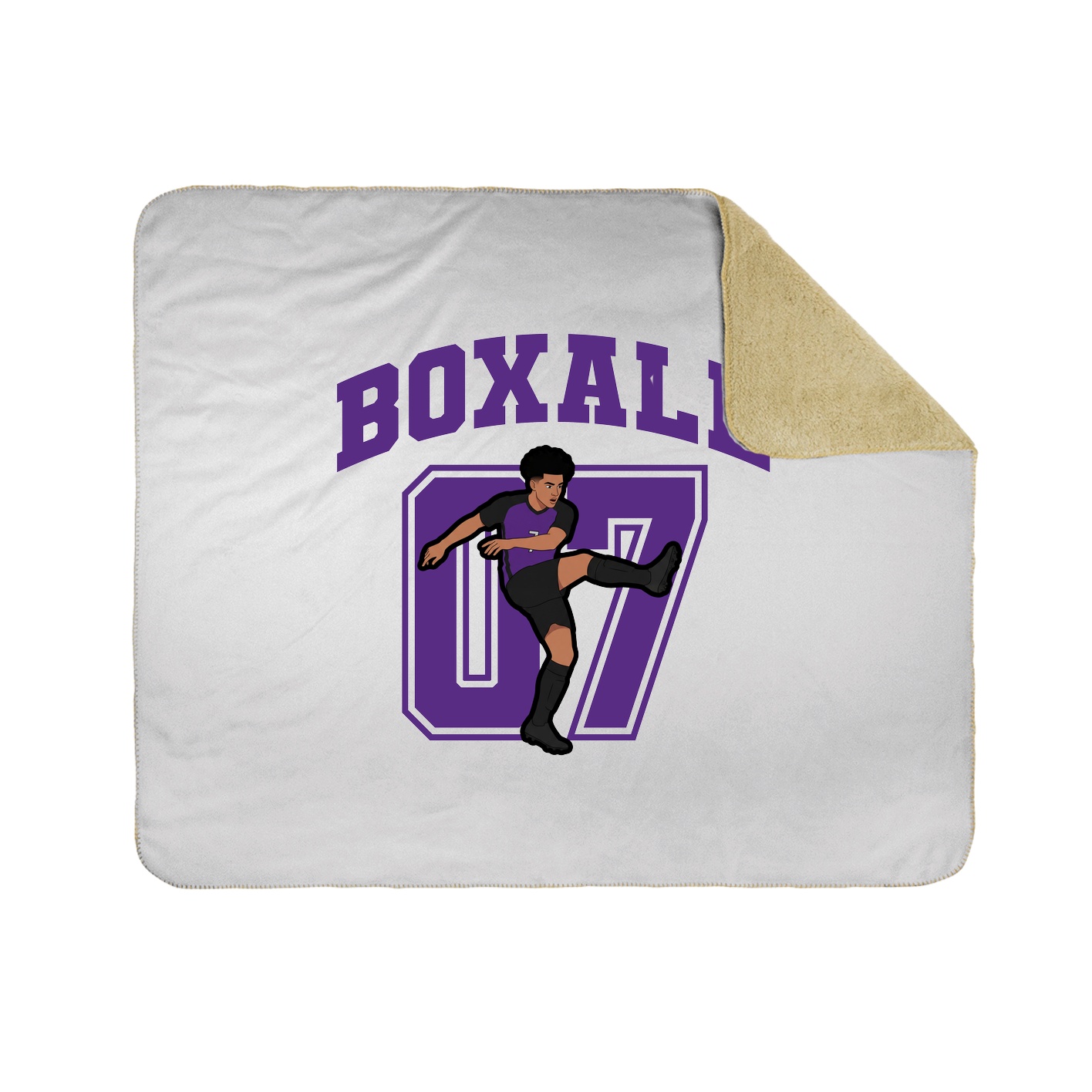 Throw Blanket — Number in White