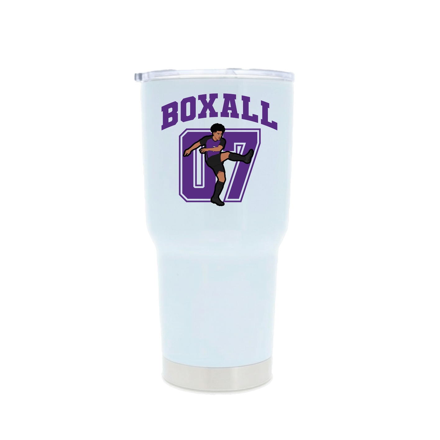 30oz Stainless Steel Tumbler — Number in White