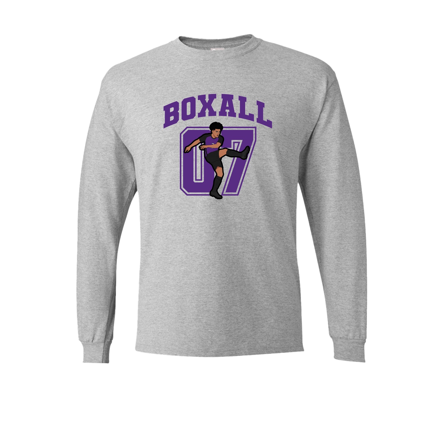 Long Sleeve Tee — Number in Grey
