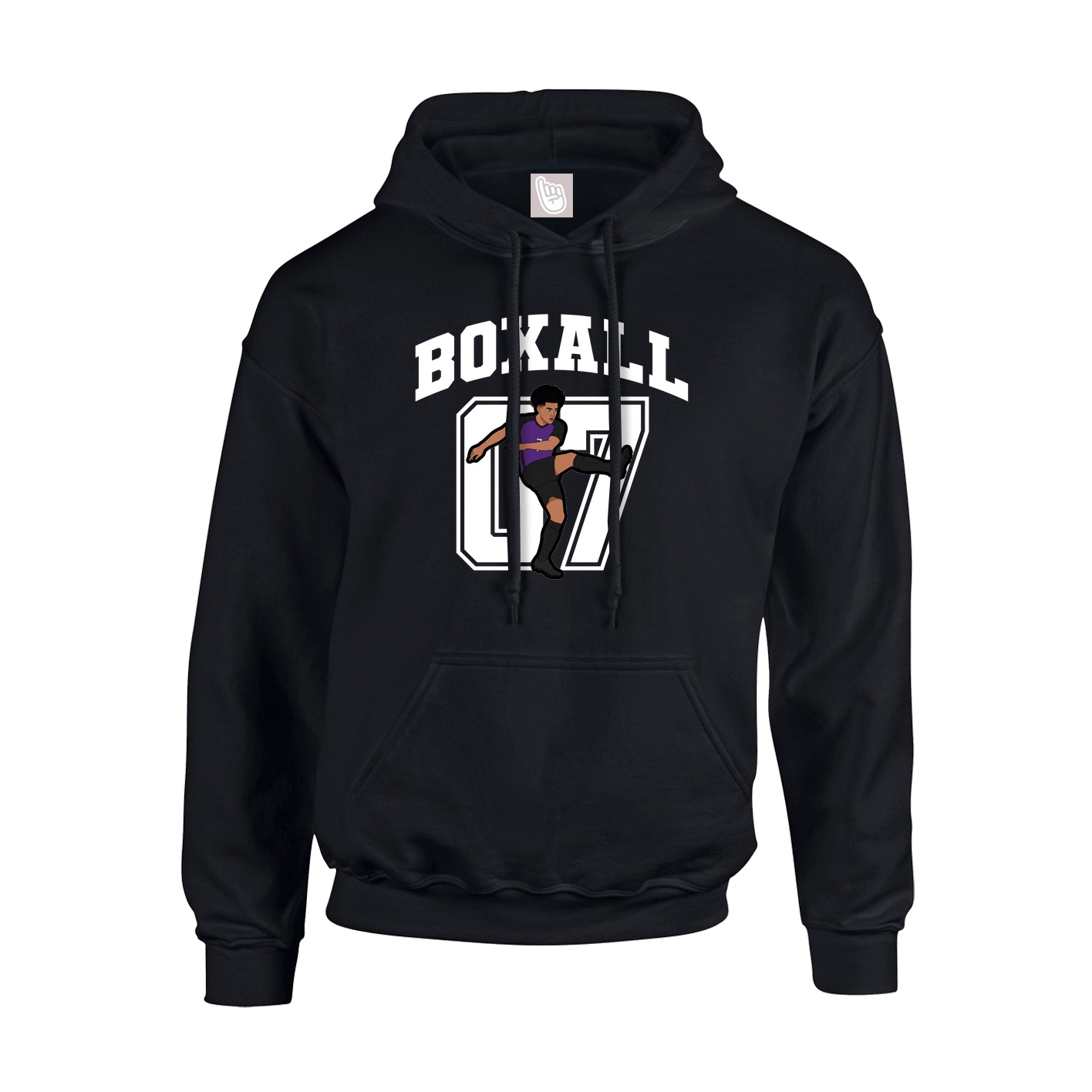 Youth Hoodie — Number in Black