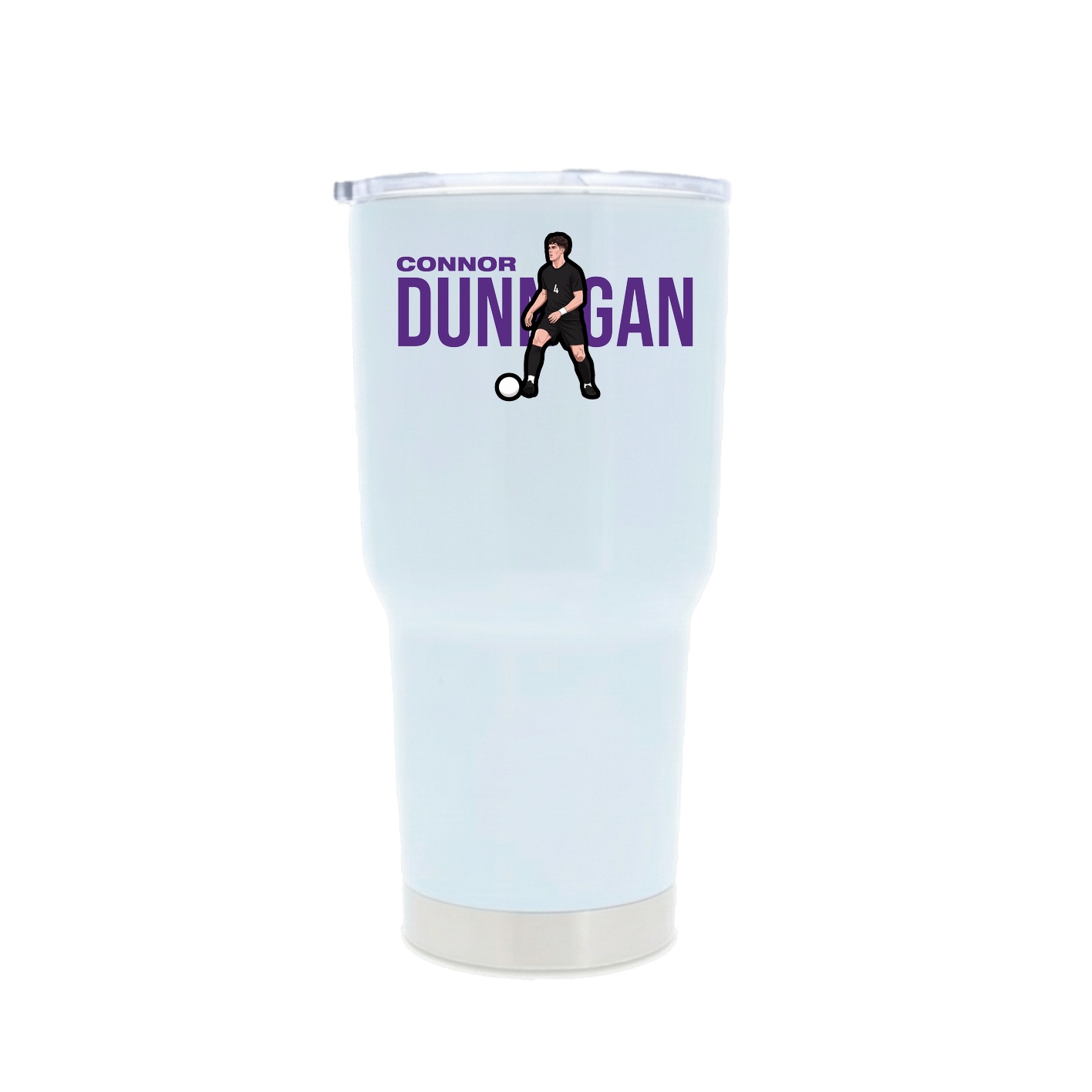30oz Stainless Steel Tumbler — Player Name in White