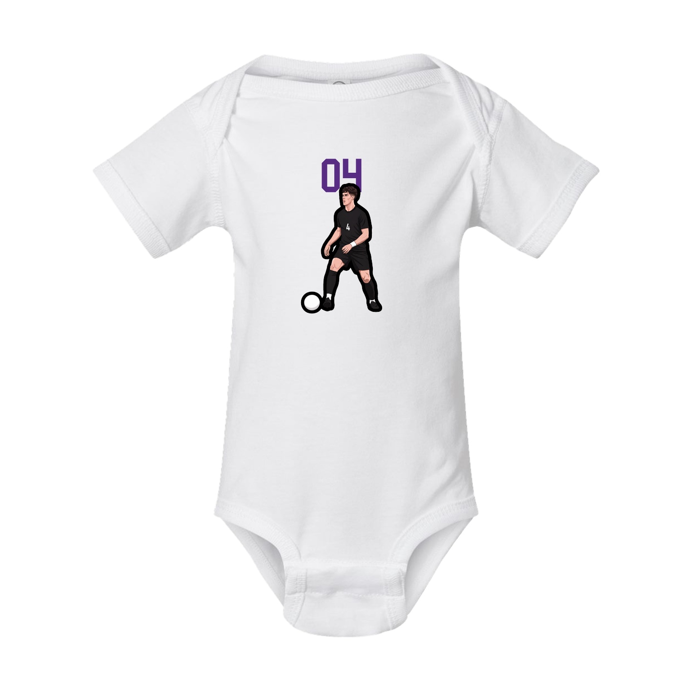 Baby Onesie — Number Top in White
