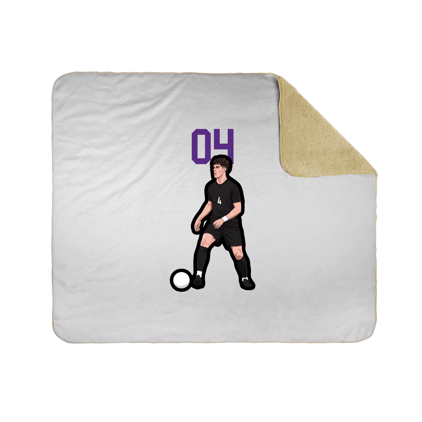 Throw Blanket — Number Top in White