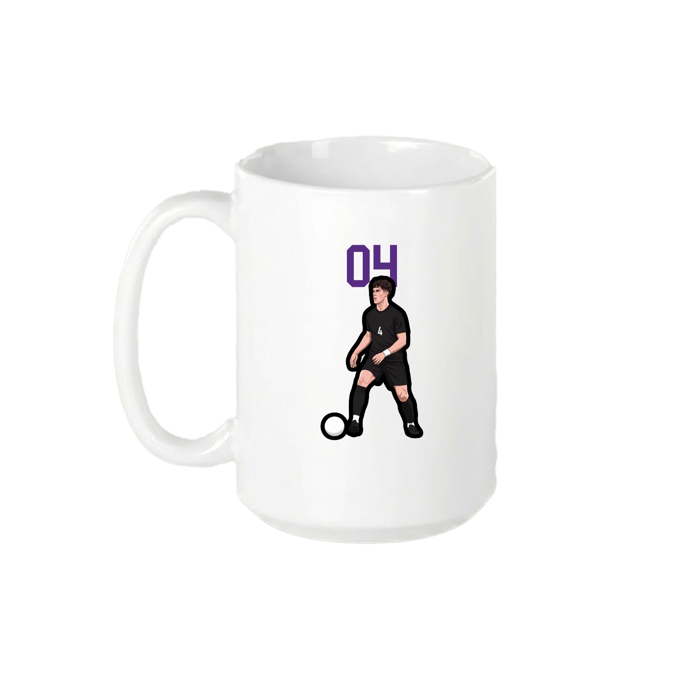 15oz Coffee Mug — Number Top in White