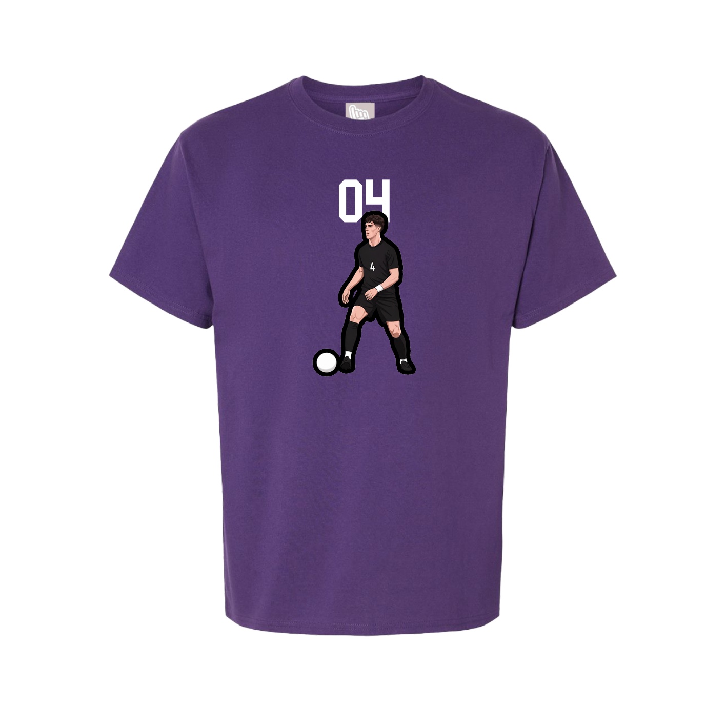 Youth Tee — Number Top in Purple