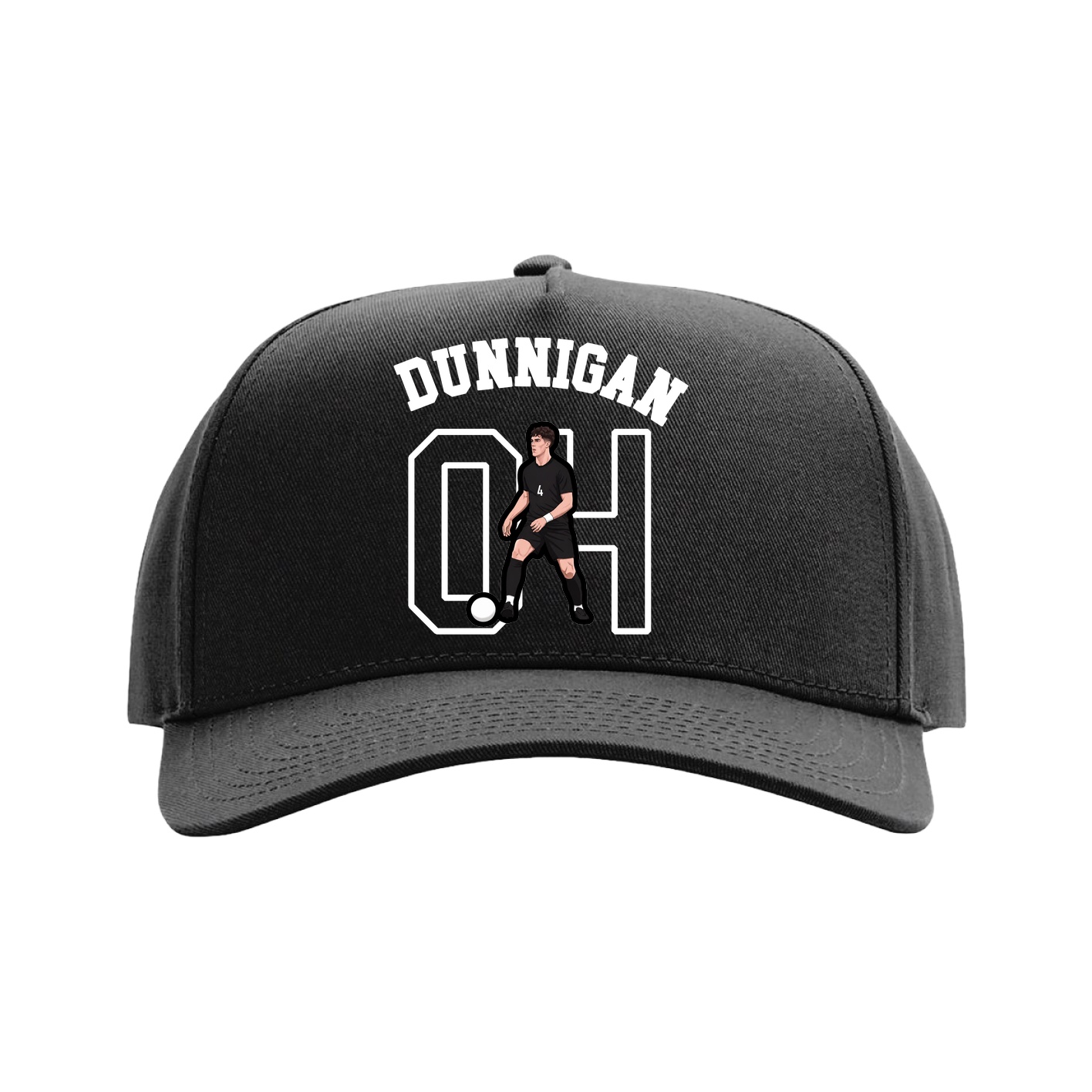 Full Fabric Five-Panel Champ Cap — Shirsey Arch in Black
