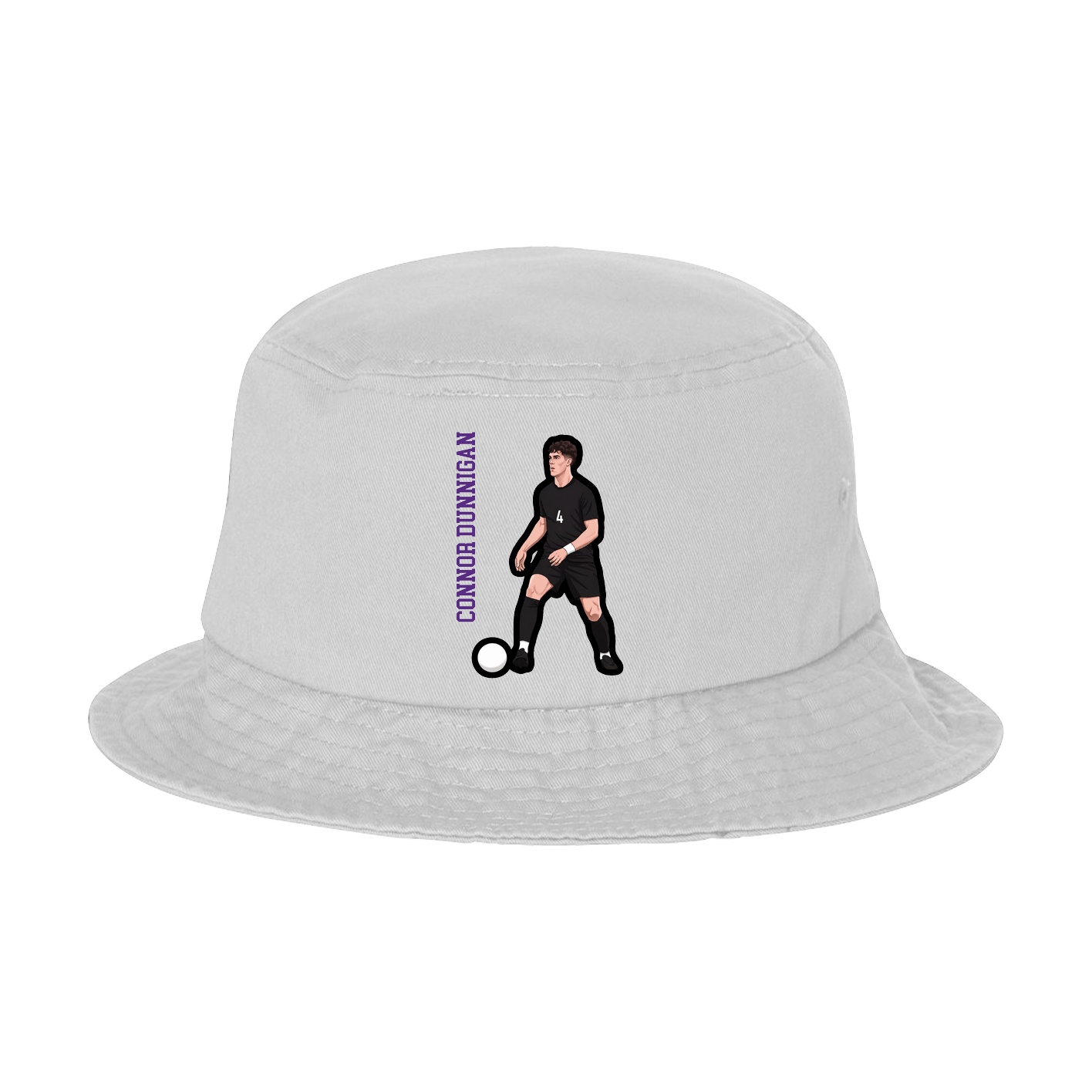 Bucket Cap — Name Vertical in White