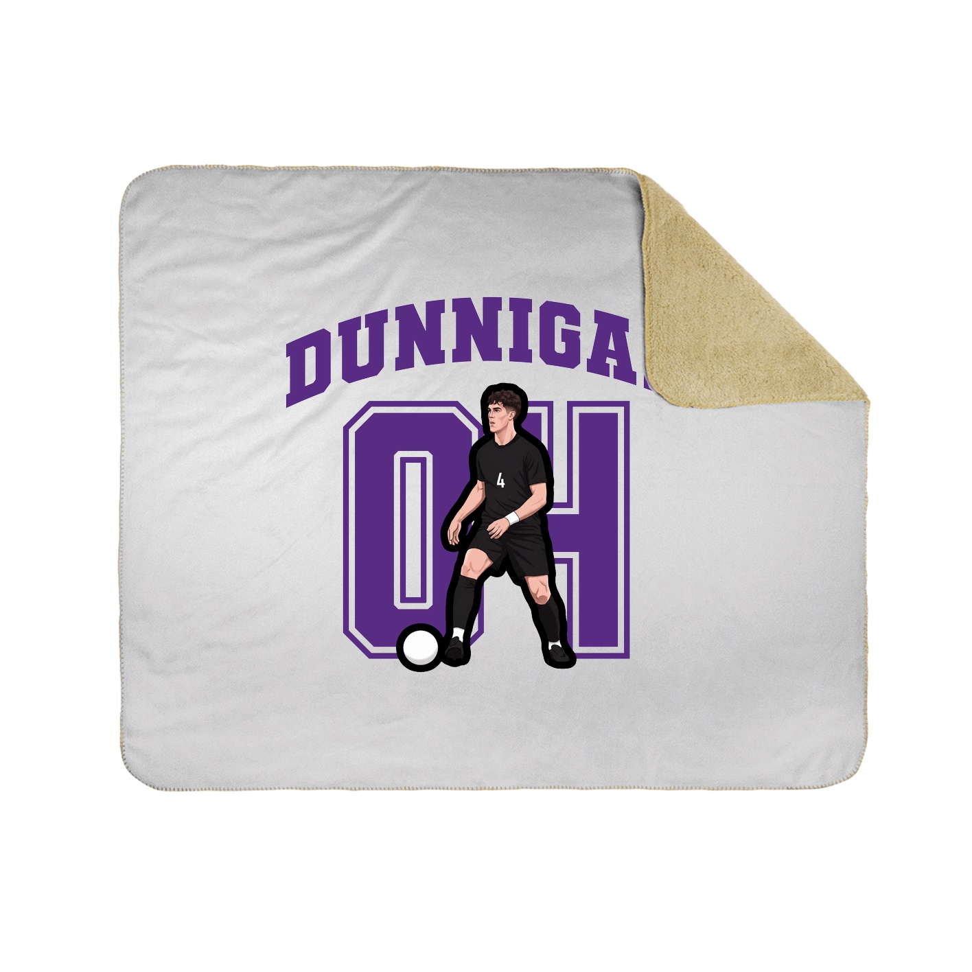 Throw Blanket — Number in White