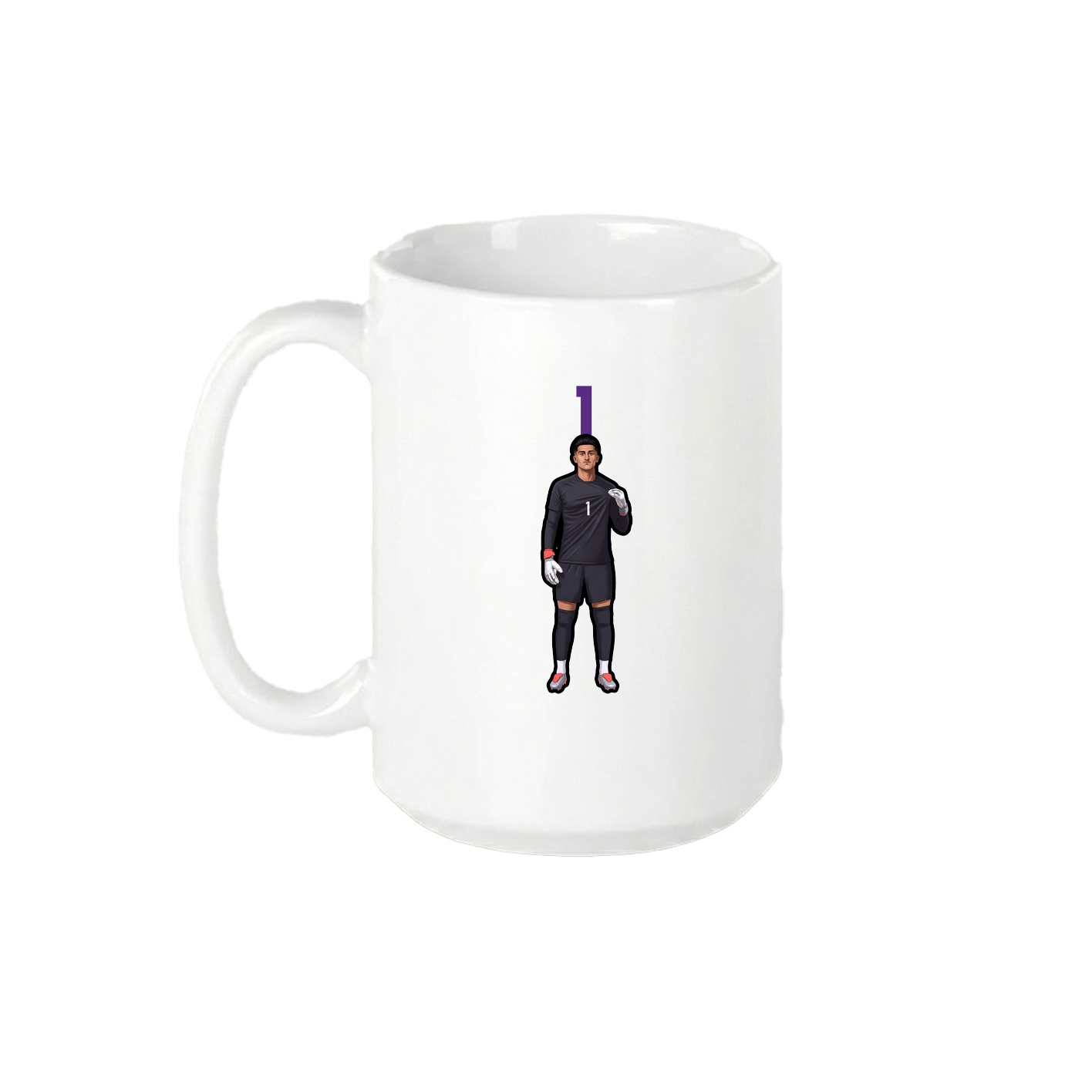 15oz Coffee Mug — Number Top in White