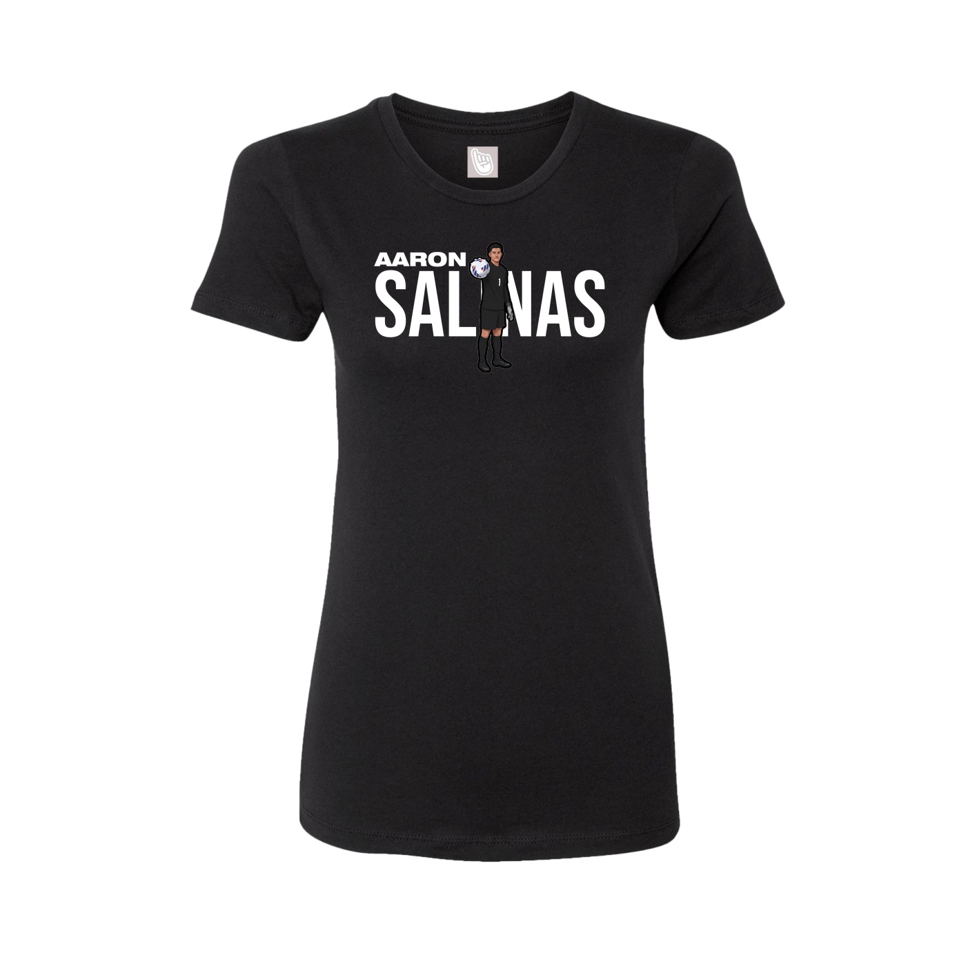 Fitted Women's Tee — Player Name in Black