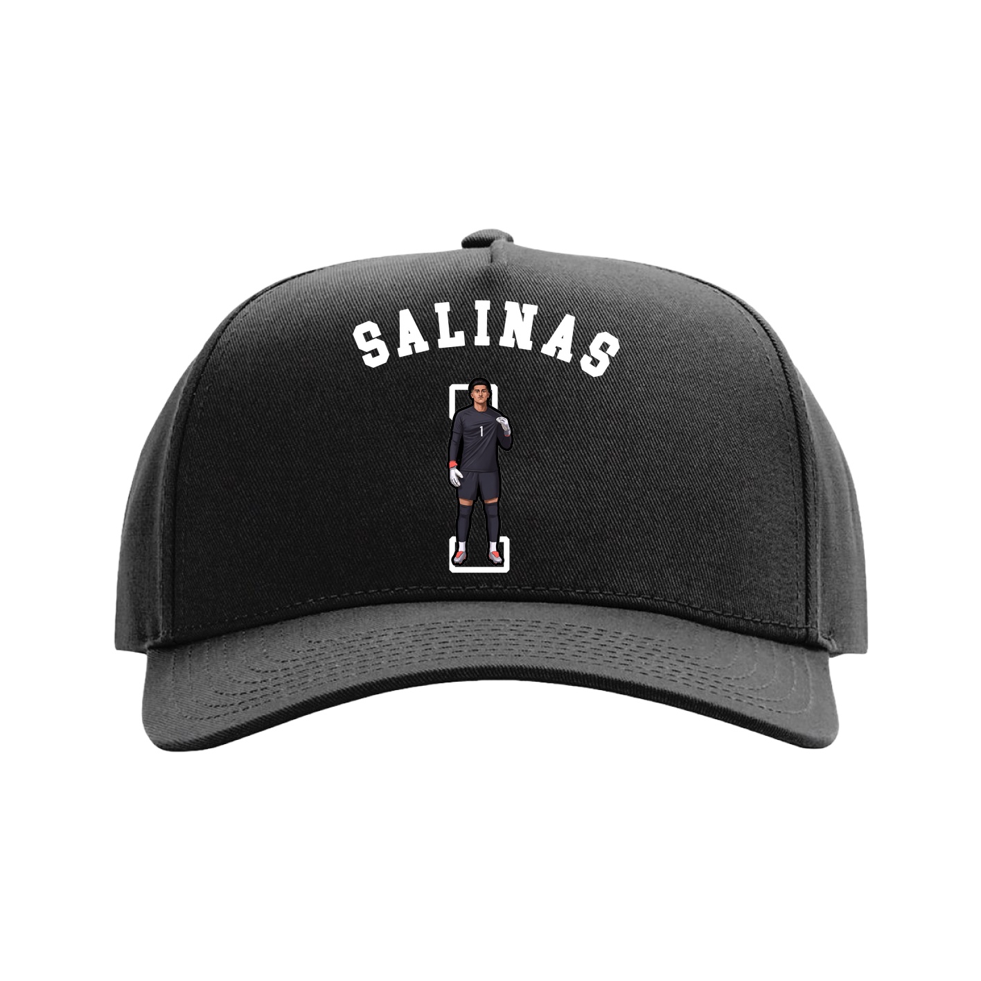 Full Fabric Five-Panel Champ Cap — Shirsey Arch in Black
