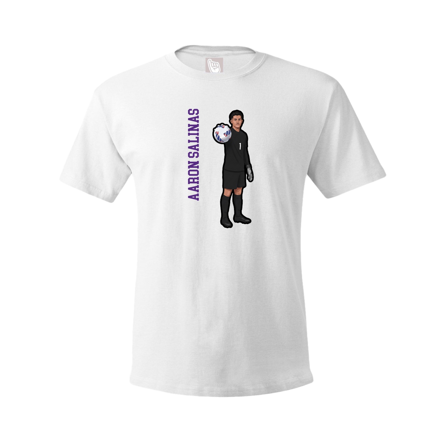 Tee — Name Vertical in White
