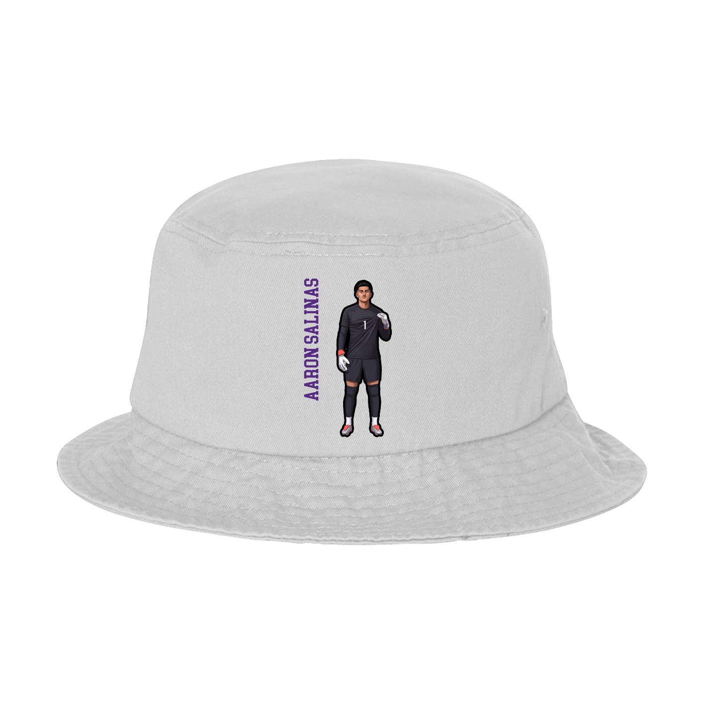 Bucket Cap — Name Vertical in White