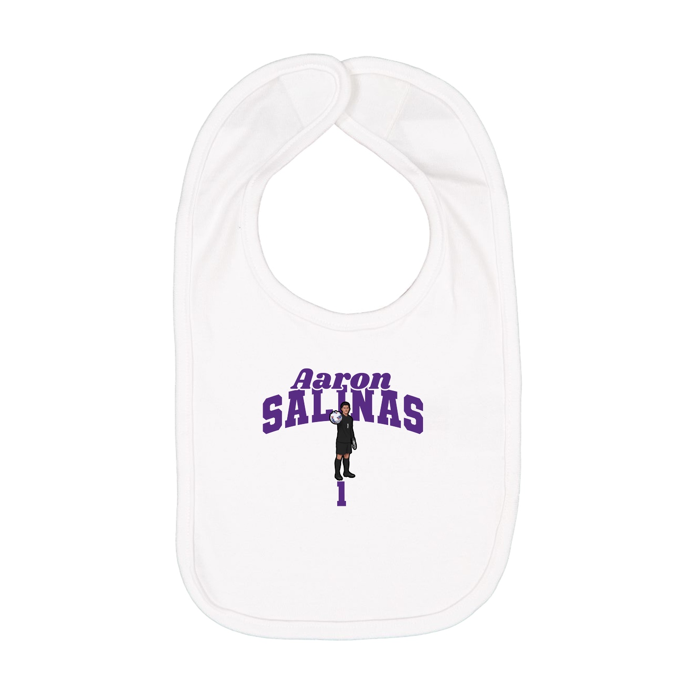Infant Bib — Signature Arch in White
