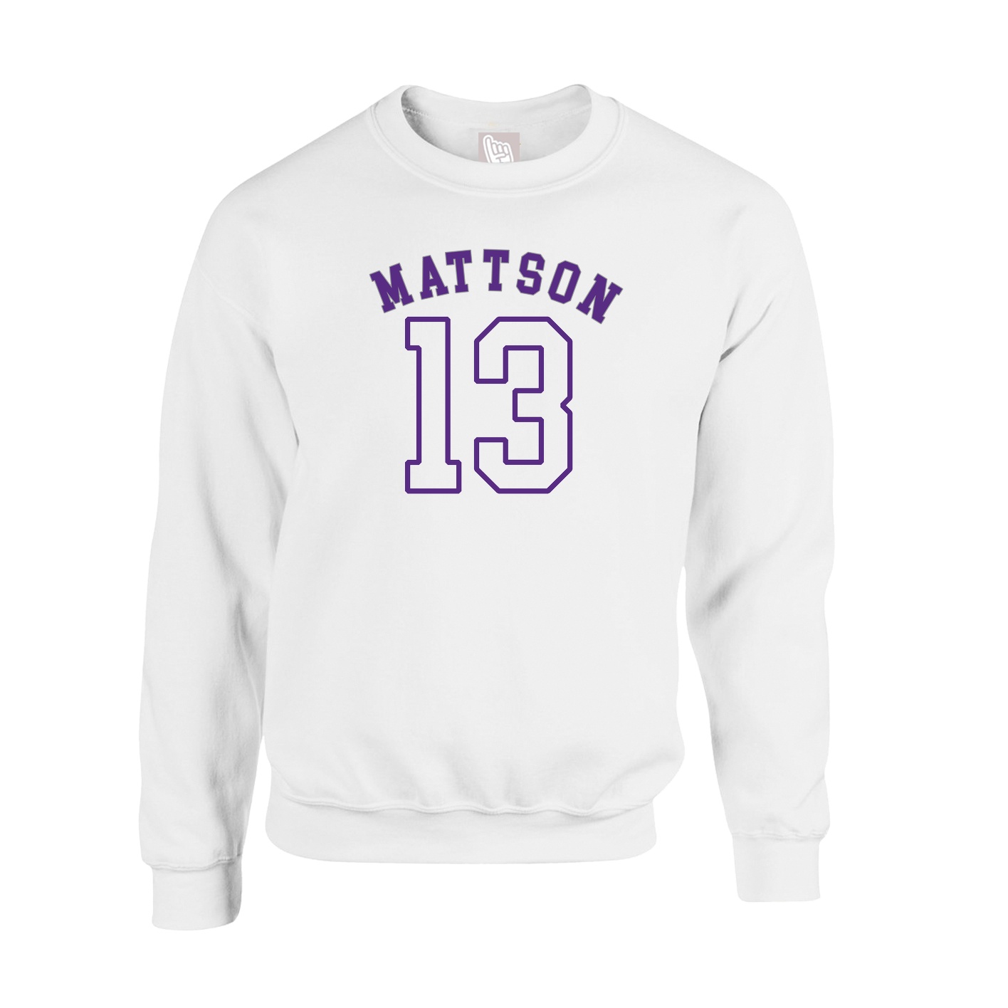 Fleece Crew — Shirsey Arch in White