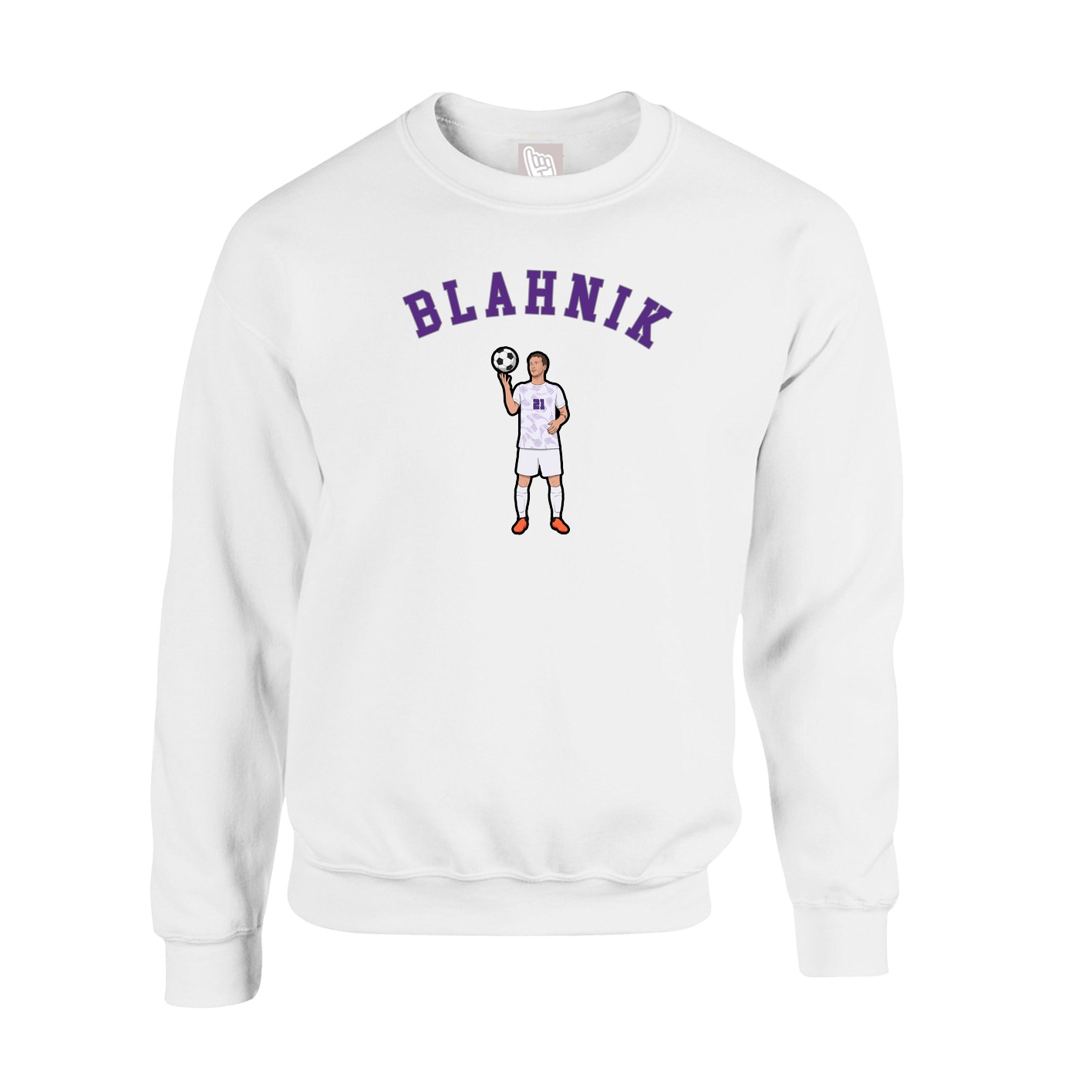 Fleece Crew — Shirsey Arch in White