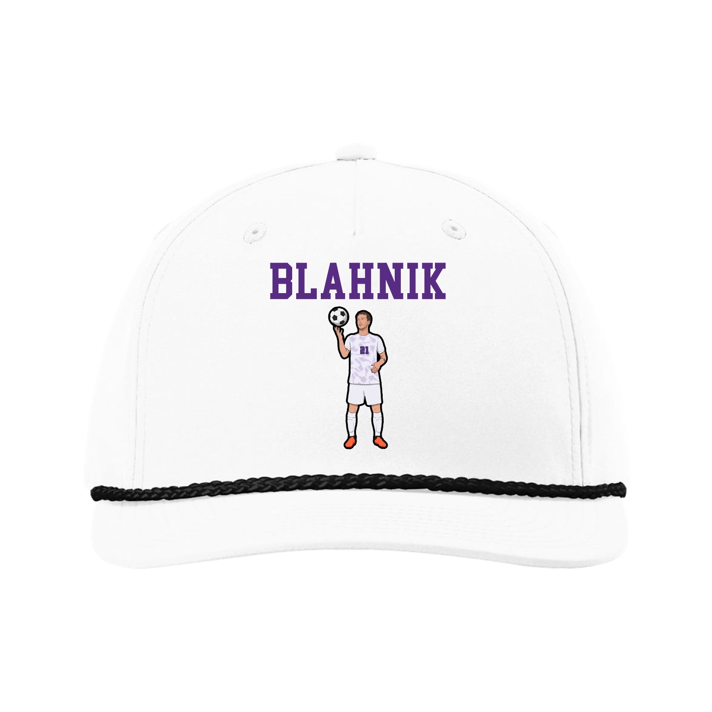 Five-Panel Classic Rope Cap — Shirsey in White