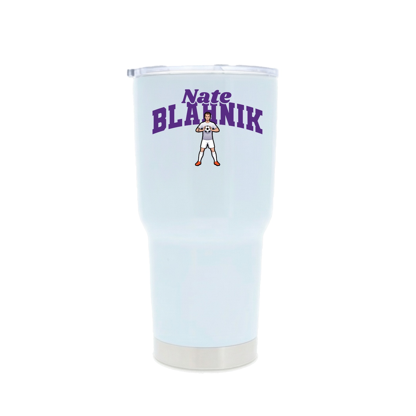 30oz Stainless Steel Tumbler — Signature Arch in White