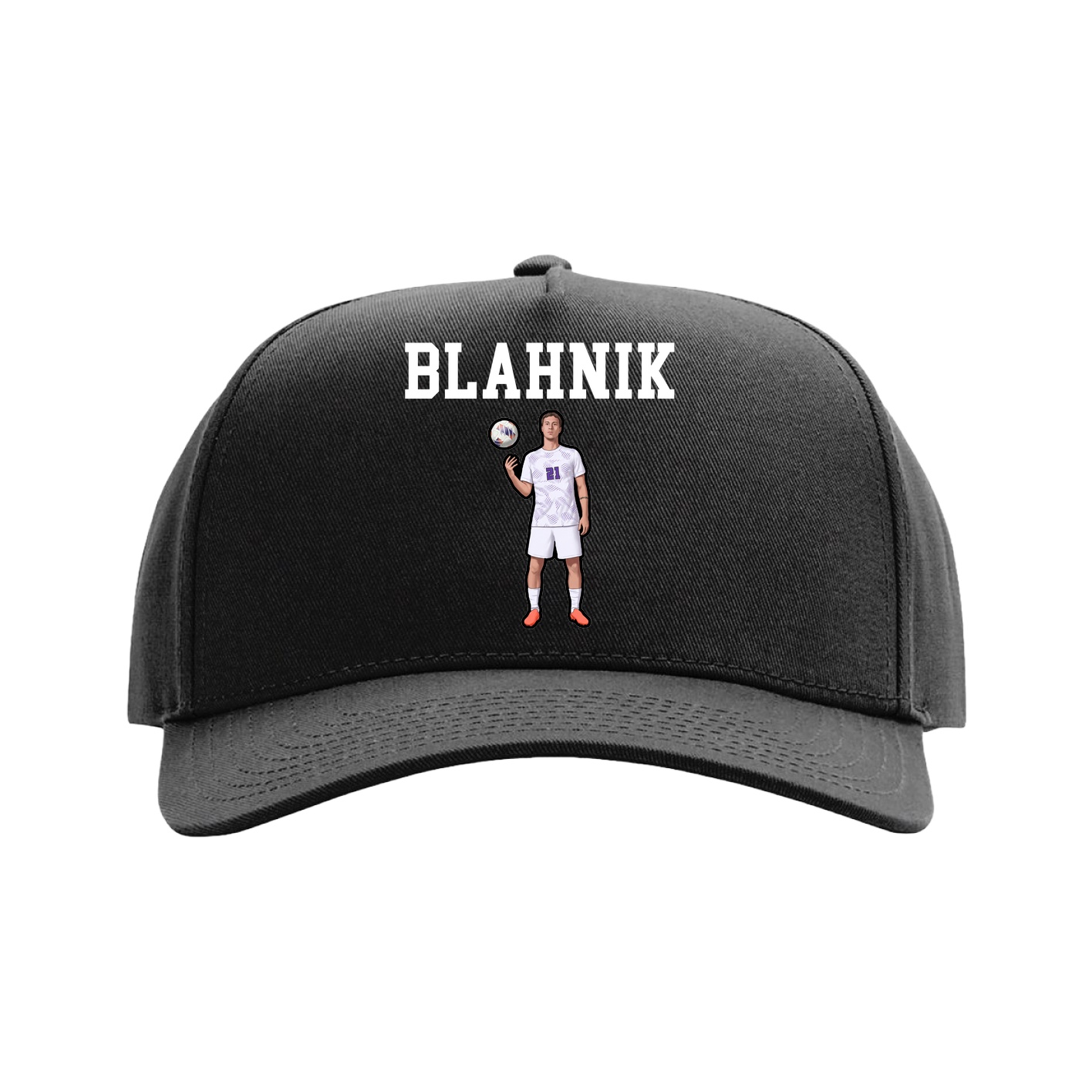 Full Fabric Five-Panel Champ Cap — Shirsey in Black