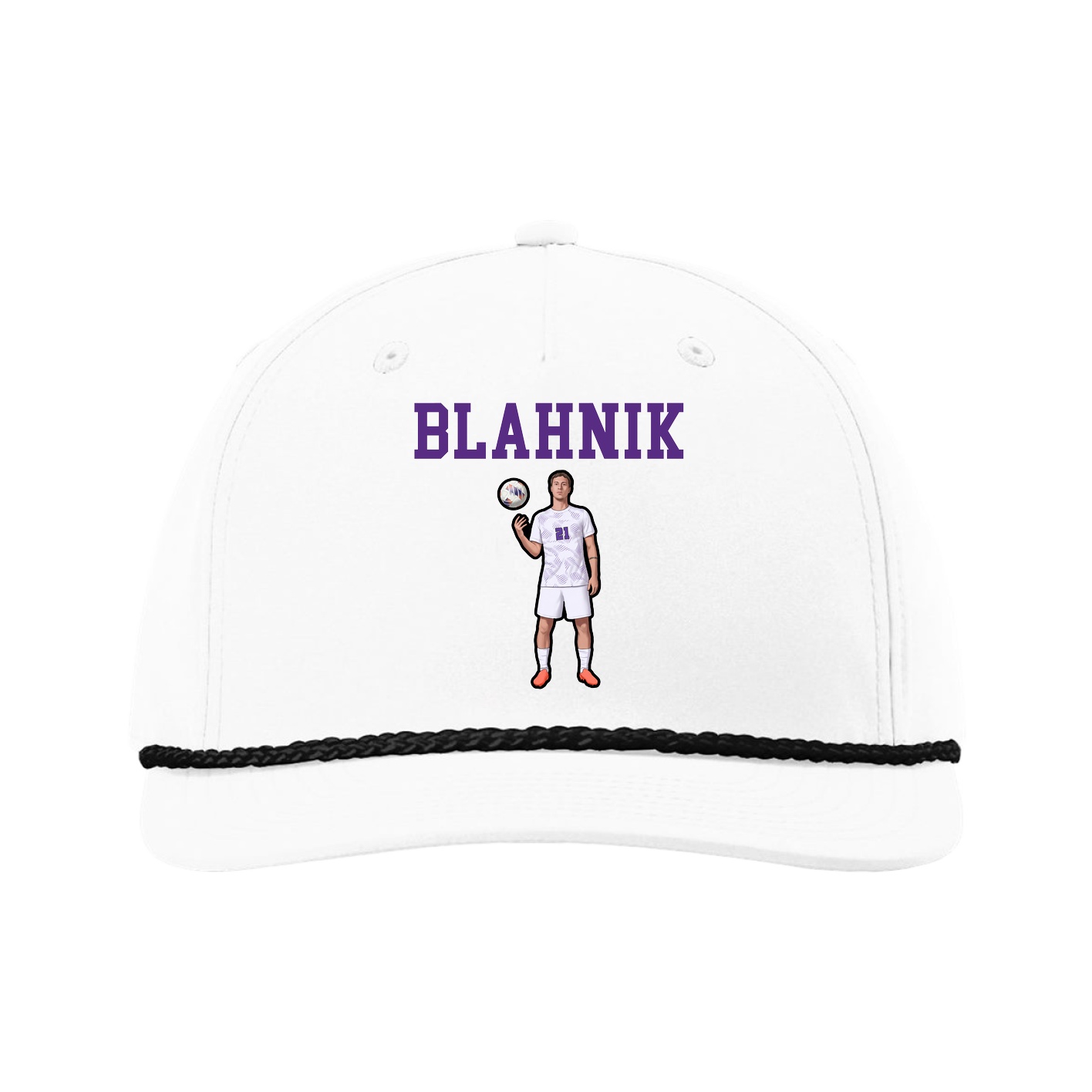 Five-Panel Classic Rope Cap — Shirsey in White