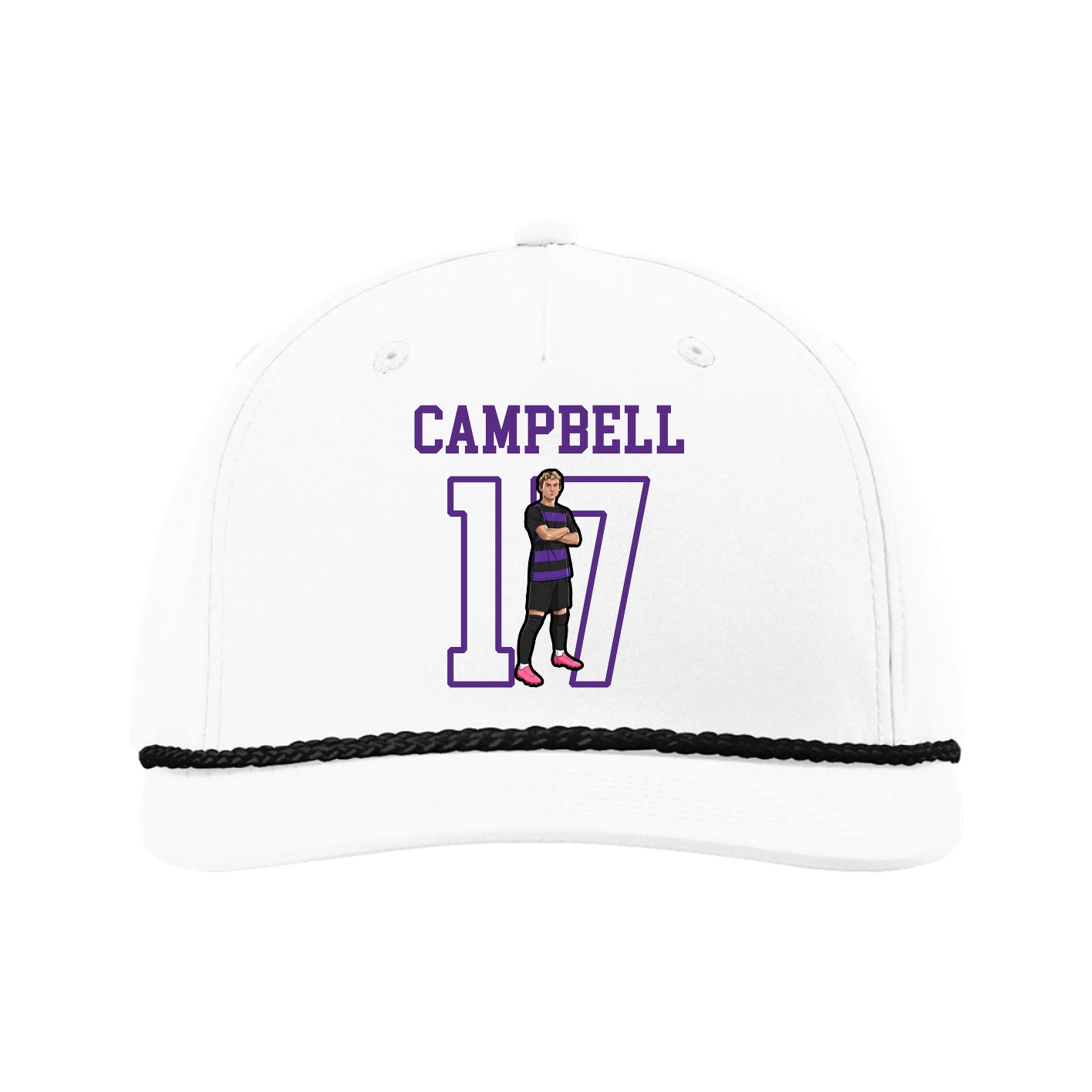 Five-Panel Classic Rope Cap — Shirsey in White