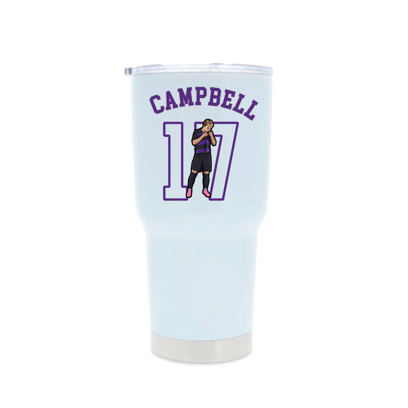 30oz Stainless Steel Tumbler — Shirsey Arch in White