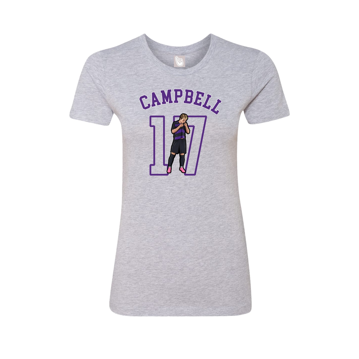 Fitted Women's Tee — Shirsey Arch in Grey