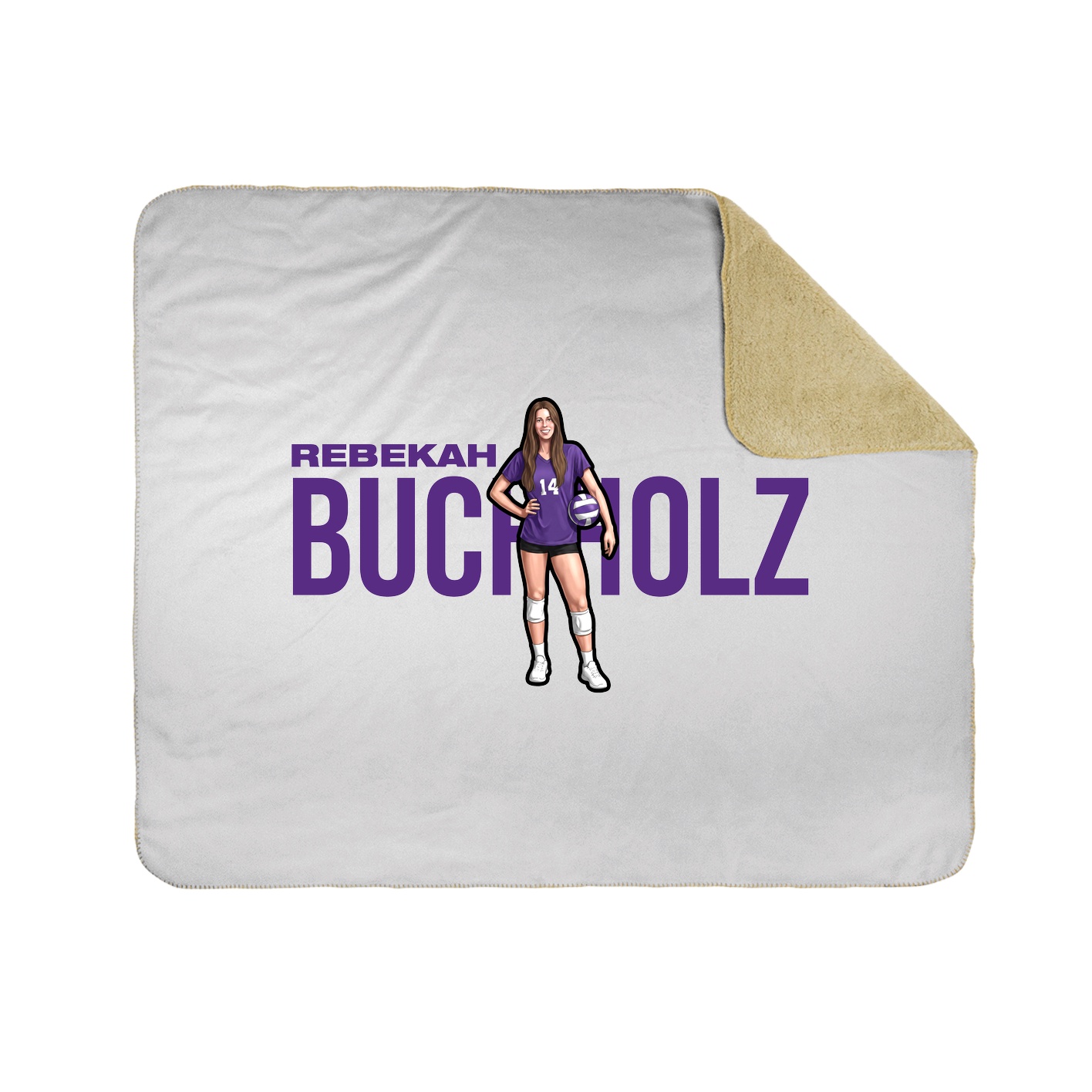 Throw Blanket — Player Name in White