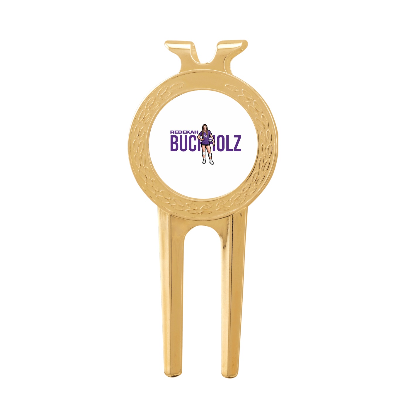 Divot Tool with Ball Marker — Player Name in Classic