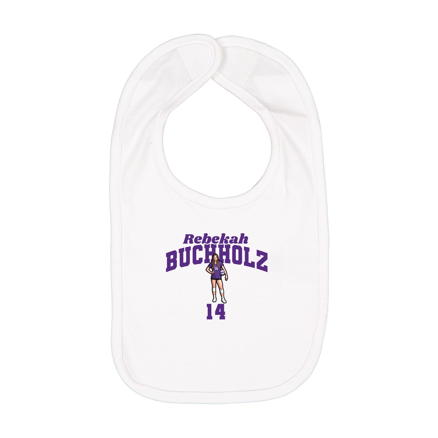 Infant Bib — Signature Arch in White