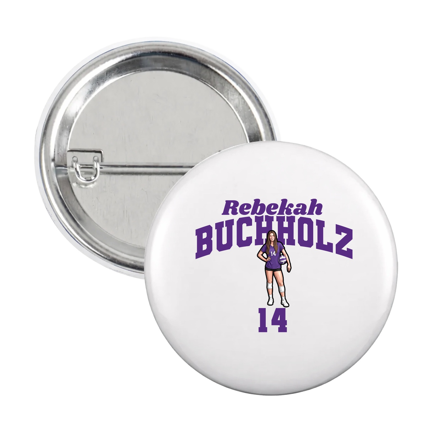 Game Day Button — Signature Arch in White