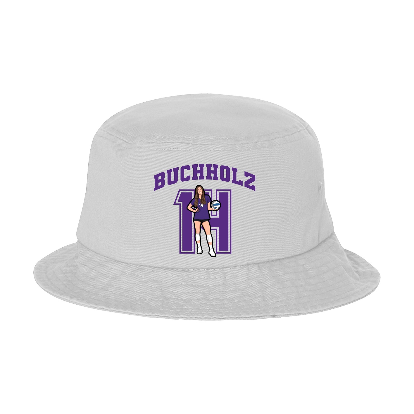 Bucket Cap — Number in White