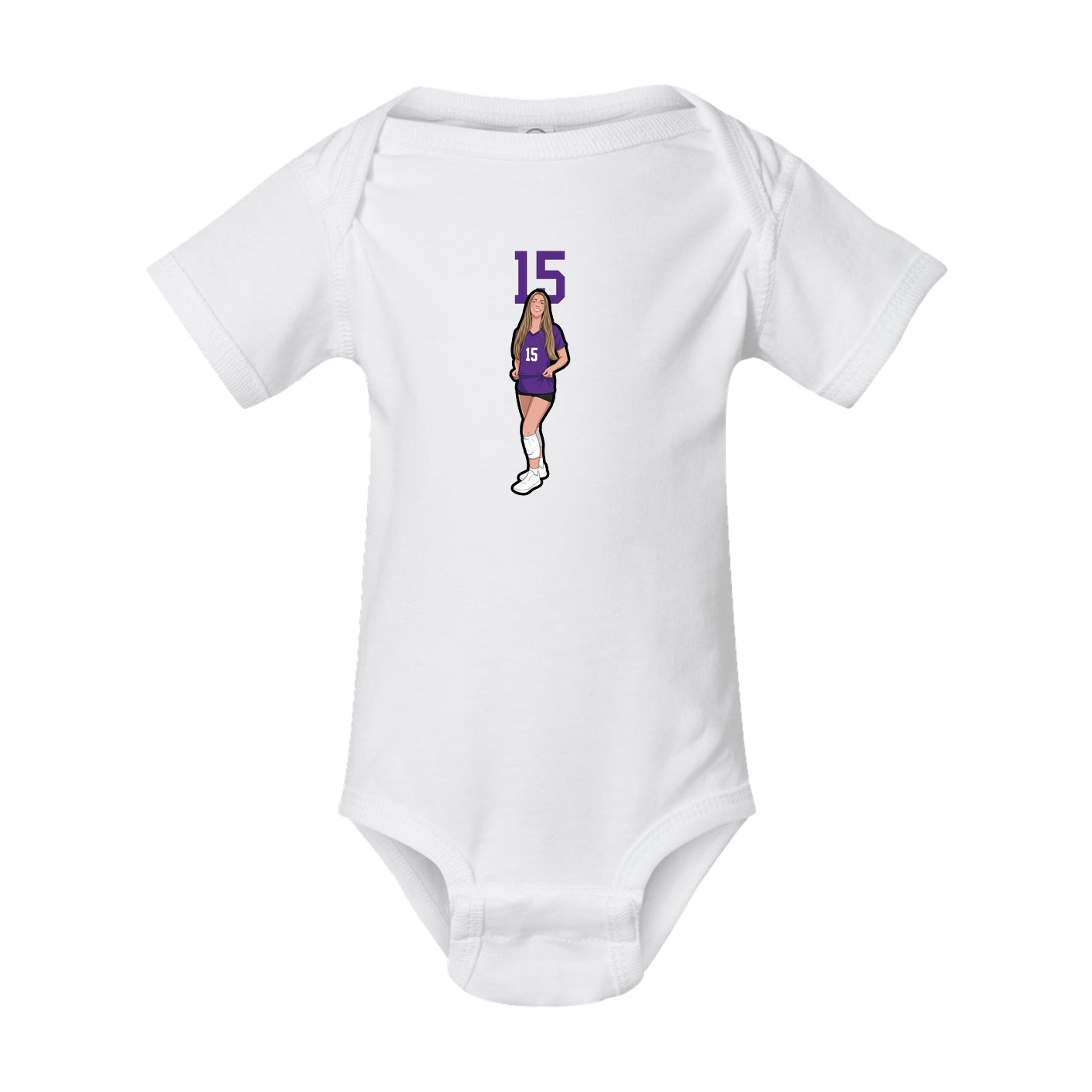 Baby Onesie — Number Top in White