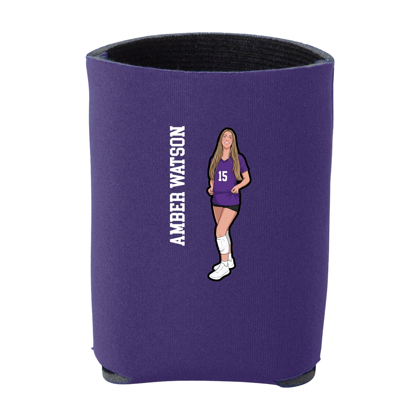 Can Holder — Name Vertical in Purple