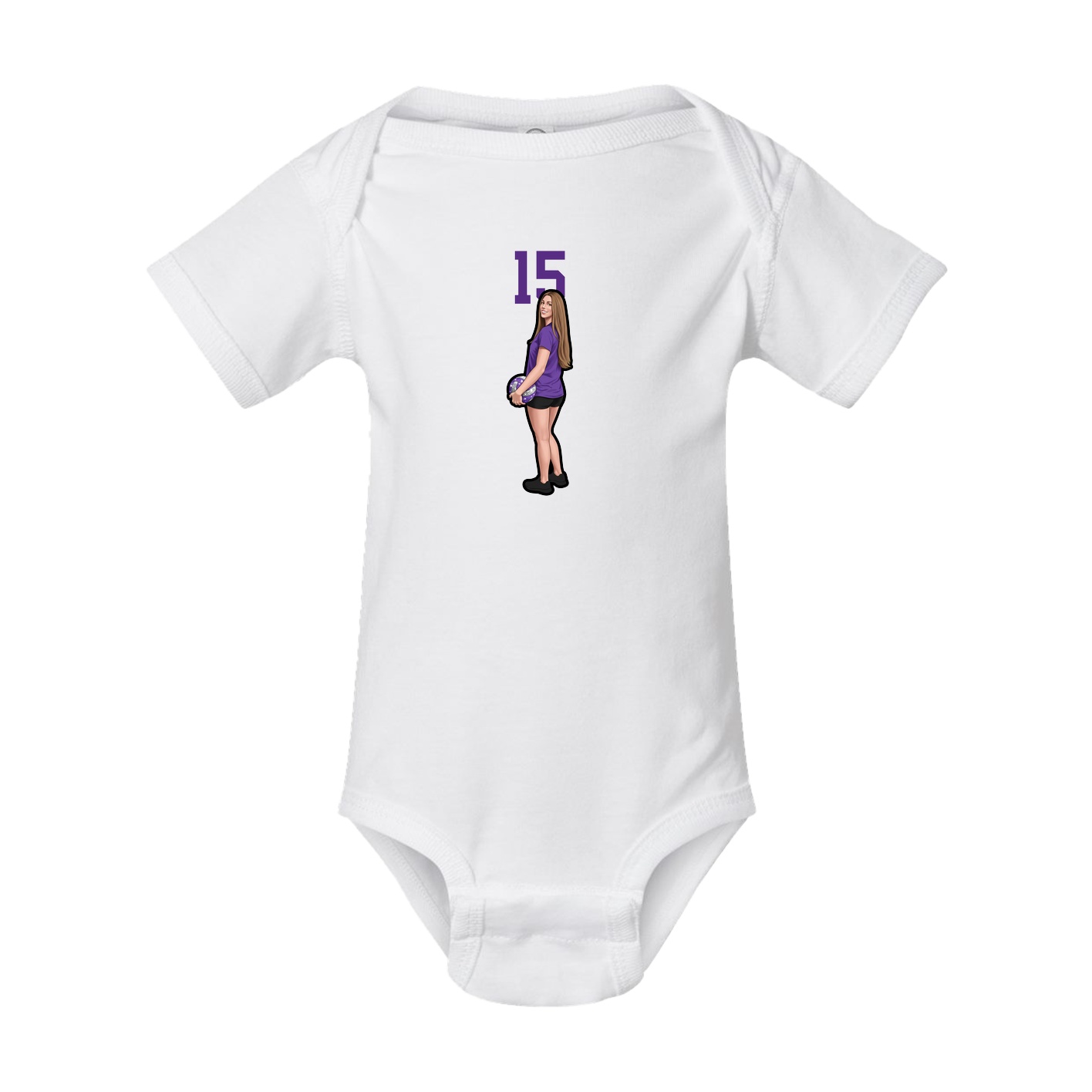 Baby Onesie — Number Top in White