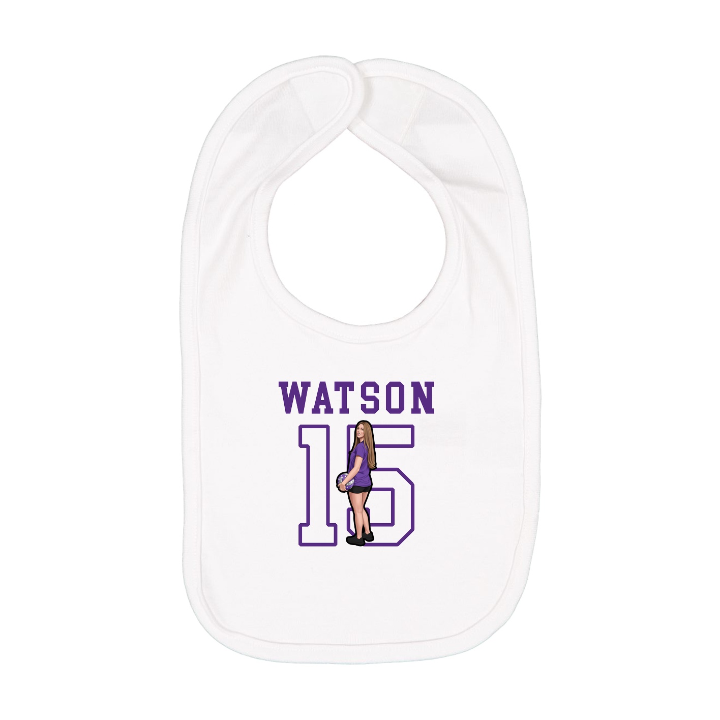 Infant Bib — Shirsey in White