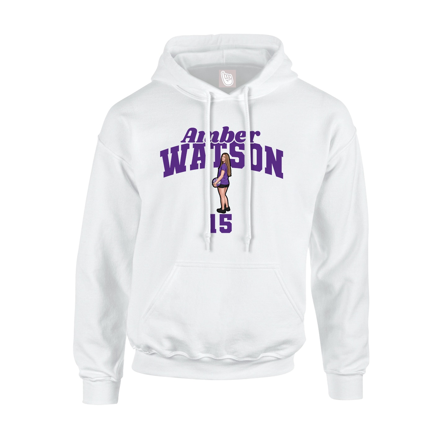 Hoodie — Signature Arch in White