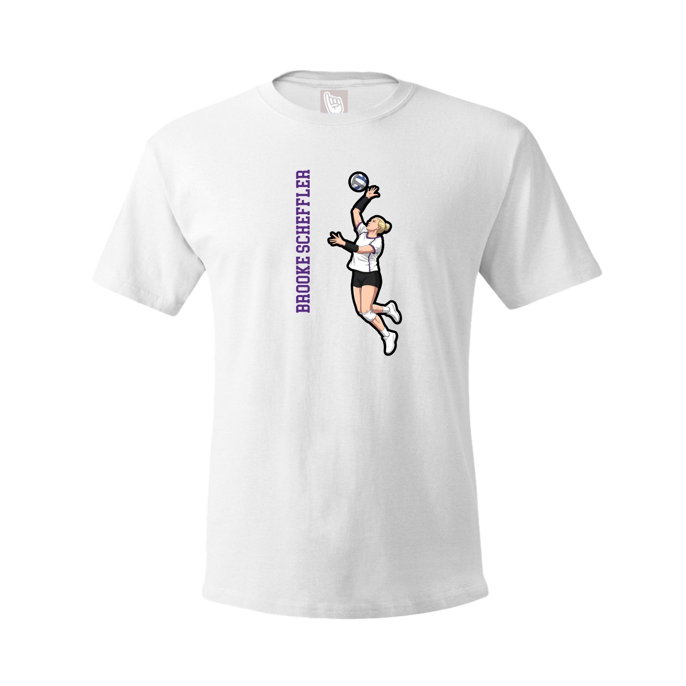 Tee — Name Vertical in White