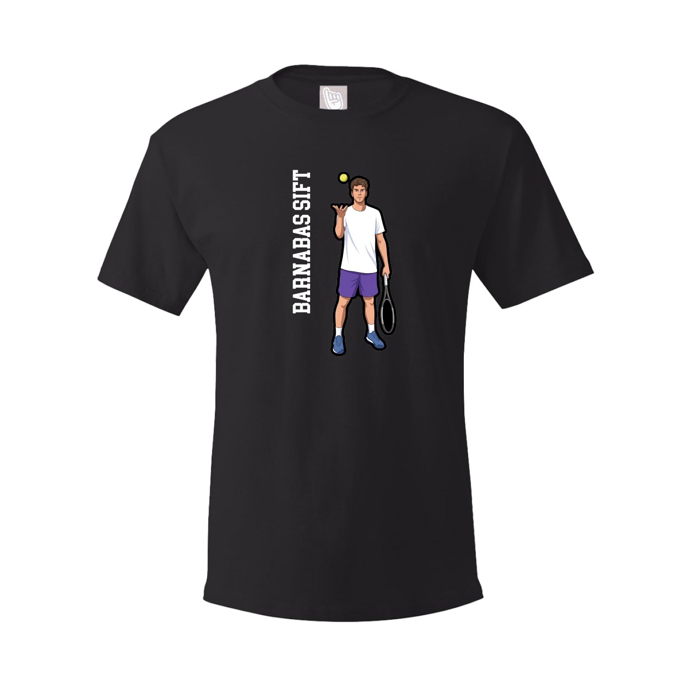 Youth Tee — Name Vertical in Black